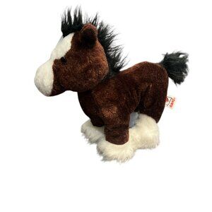 GANZ WEBKINZ Plush Clydesdale Horse HM139 Stuffed Animal Toy NO CODE